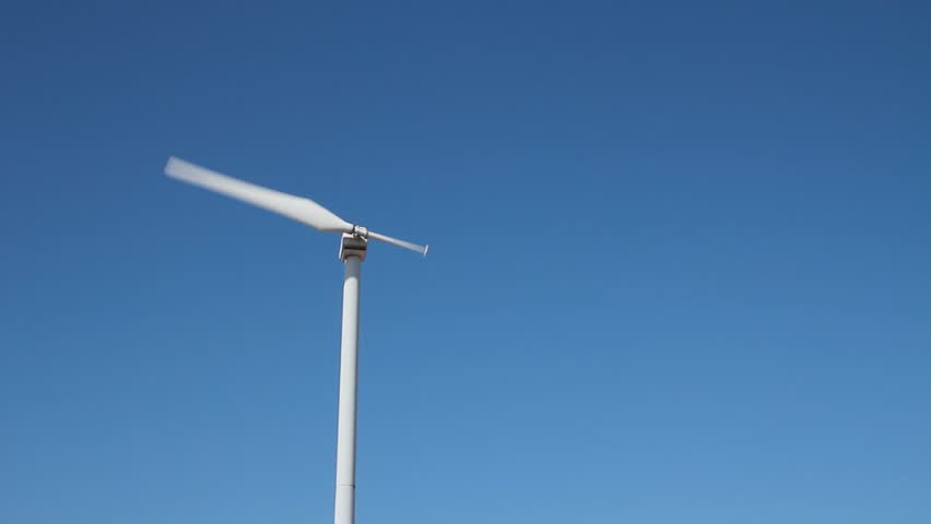 single blade wind turbine function plants Stock Footage Video (100%