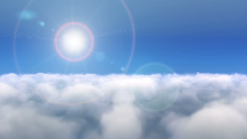 Cloud with sun front float - HD1080