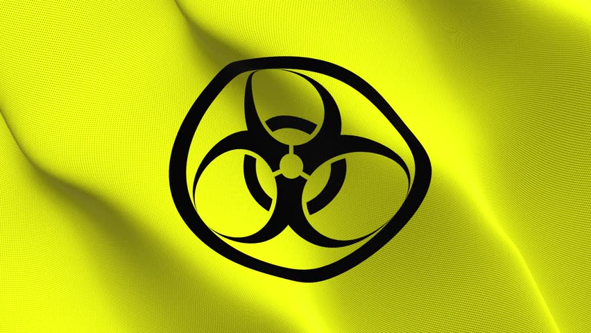 Biohazard Flag Waving Seamless Loop Stock Footage Video (100% Royalty ...