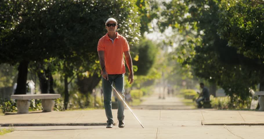 Hispanic Blind Man, Latino People Stock Footage Video (100% Royalty