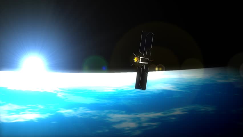 Cgi satellite on the horizon.