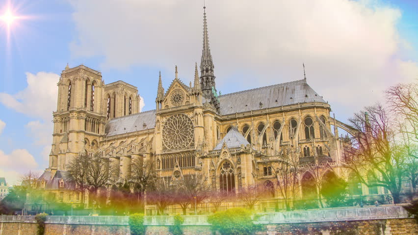 Time Lapse. Notre Dame de Paris, also known as Notre Dame Cathedral or simply Notre Dame, is a Gothic, Roman Catholic cathedral of Paris, France.