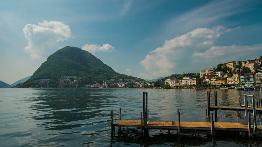 Lugano and Lugano lake, Switzerland