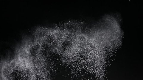 Compositing asset burst of coarse particles thrown about by turbulence
