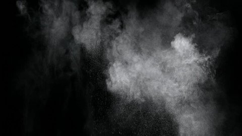 Isolated particle dust cloud floating on black background compositing asset