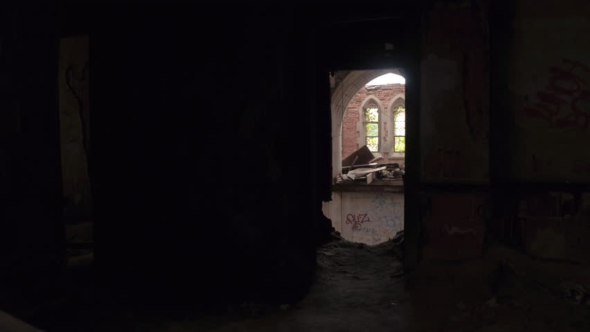 POV CLOSE UP Urbexing spooky abandoned God