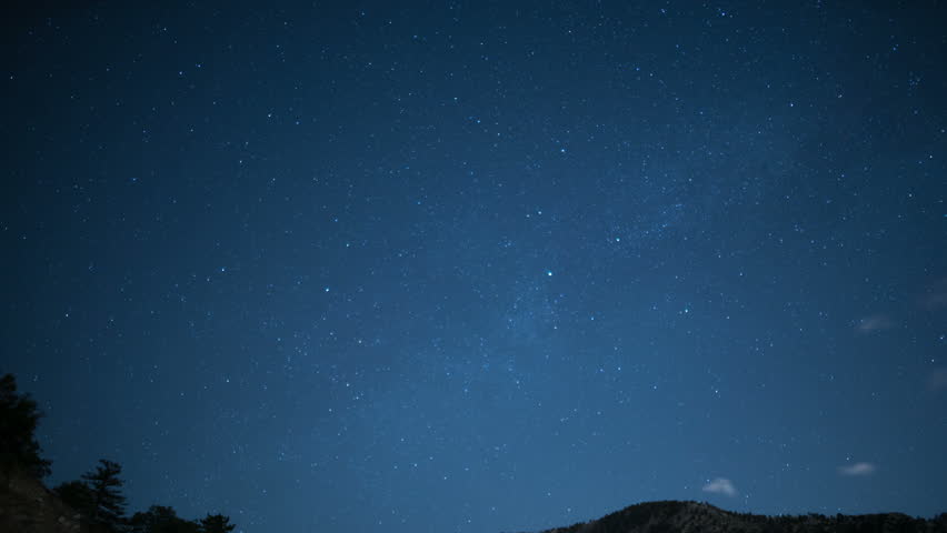 Stars in Alpine Forest 05 Time Lapse Clouds
