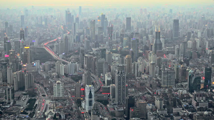 Shanghai Bund at sunset, Shanghai skyline