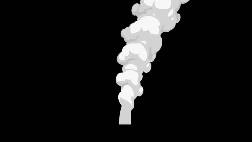 Billowing Smoke White 2D Animation Loop Alpha Channel  Royalty-Free Stock Footage #27659815