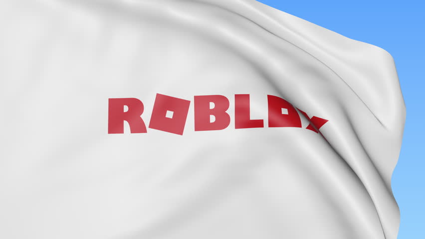Waving Flag With Roblox Logo Stock Footage Video 100 Royalty