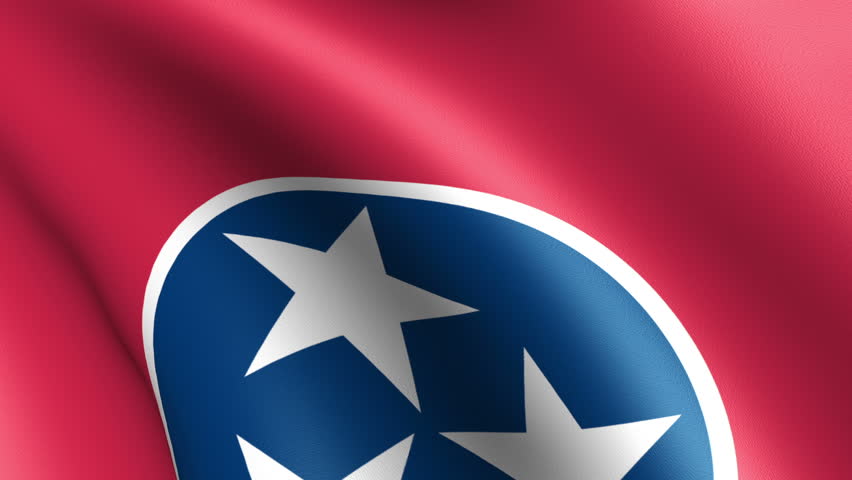 Tennessee State Flag Waving