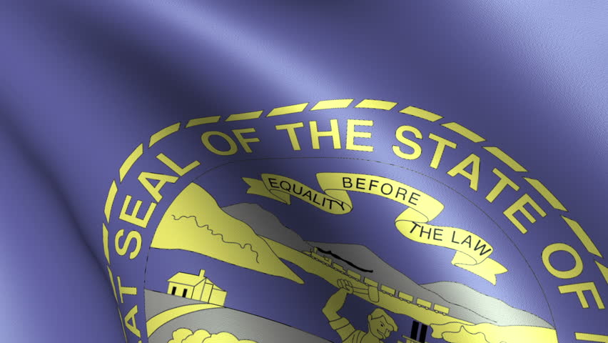 Nebraska State Flag Waving
