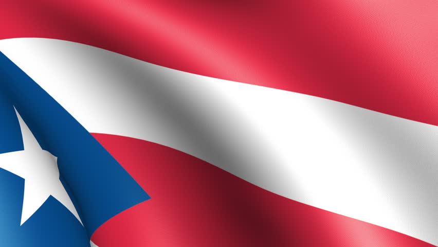 Puerto Rico State Flag Waving