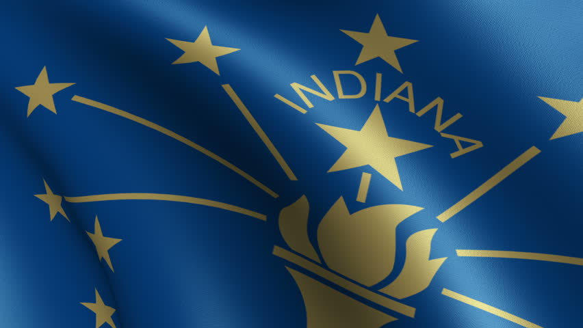 Indiana State Flag Waving