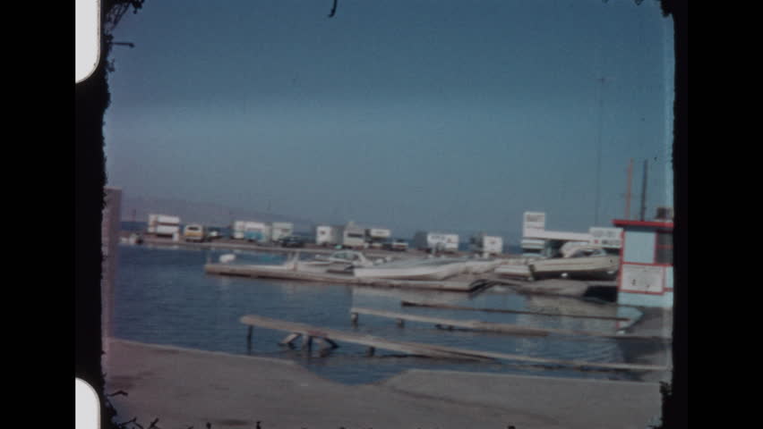 Royalty-free Salton Sea boat Marina 1970's. #27677467 Stock Video ...