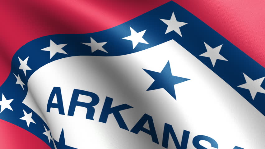 Arkansas State Flag Waving
