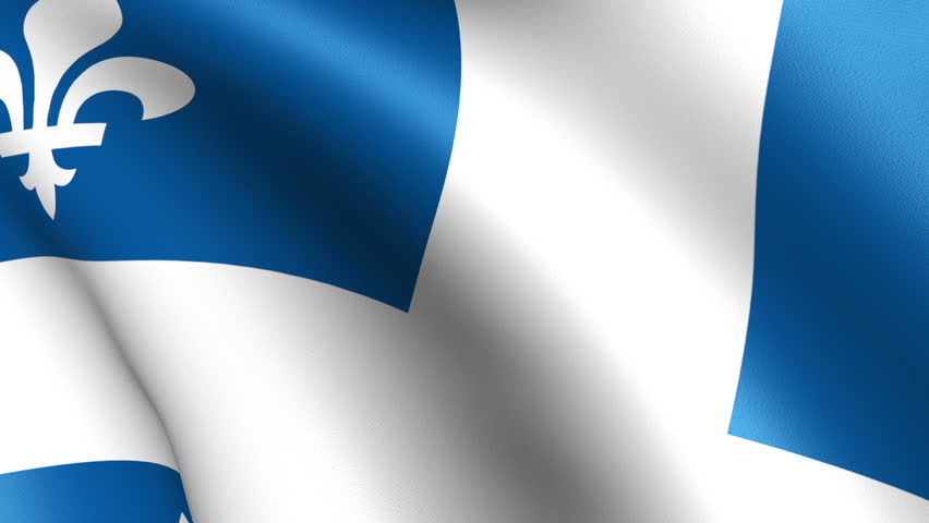 Quebec Flag Waving
