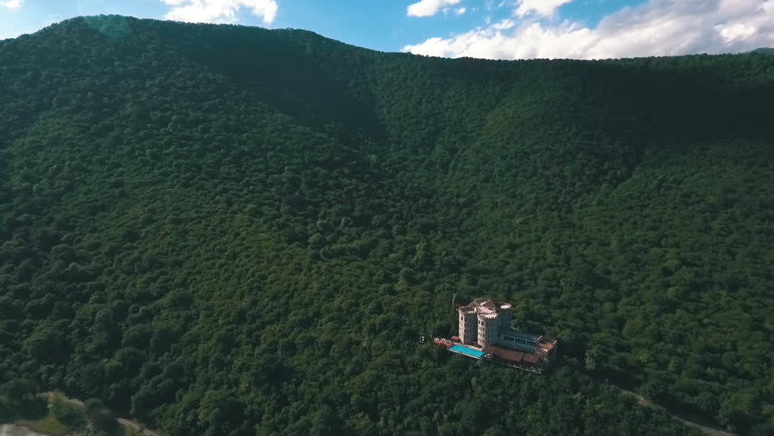 the hotel is in the shape of a castle