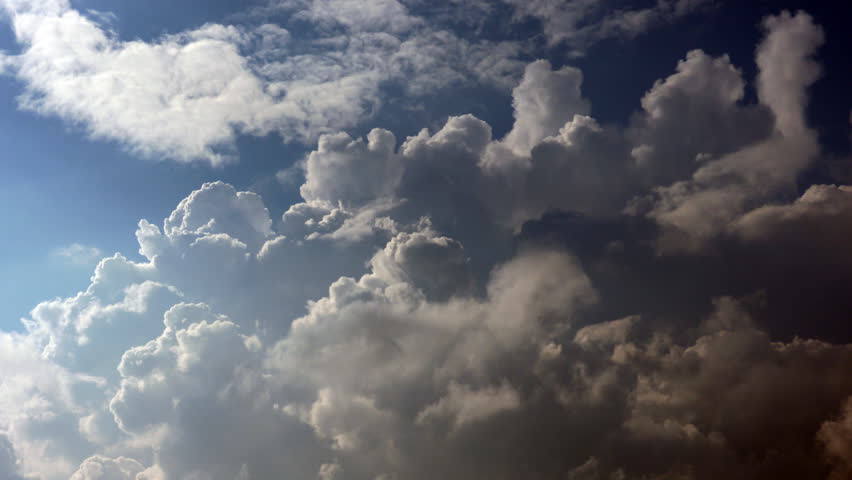 Timelapse of a beautiful cloudscape, clouds multiple layers