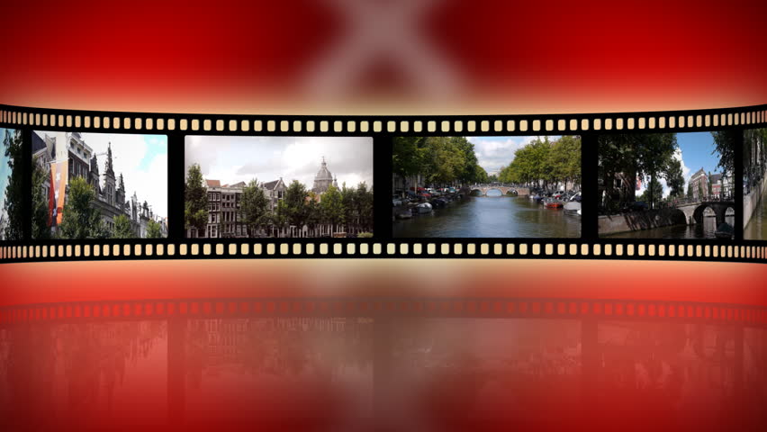 Loop-able reel clip with touristic clips of  Amsterdam