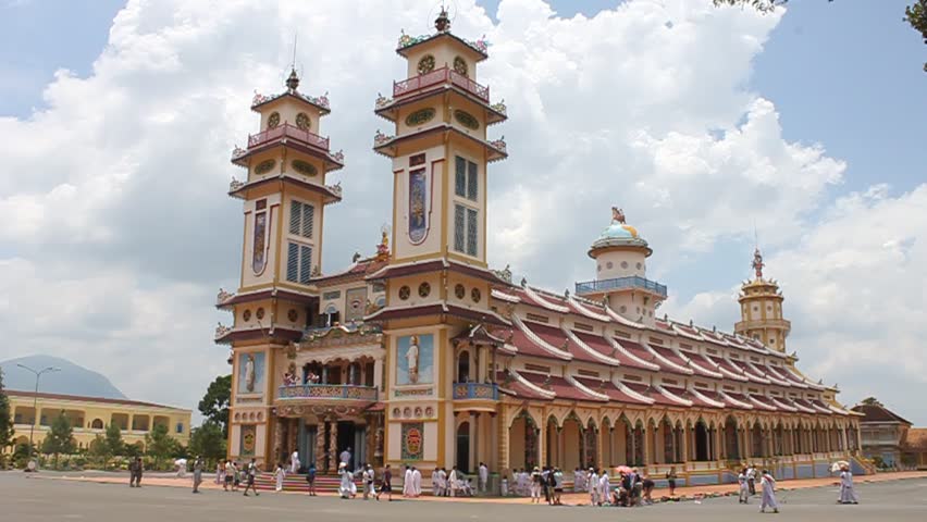 Cao Dai Temple in Tay Ninh near Ho Chi Minh City (Saigon) in Vietnam