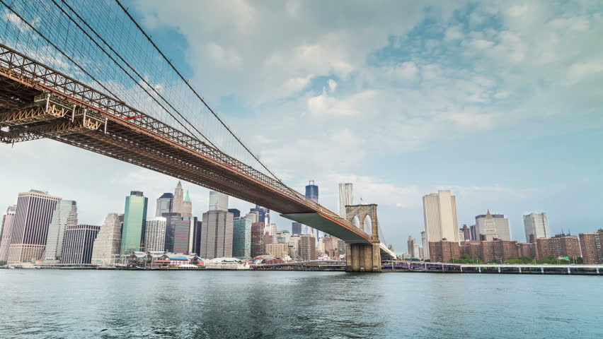 Brooklyn Bridge and Freedom Tower Stock Footage Video (100% Royalty ...