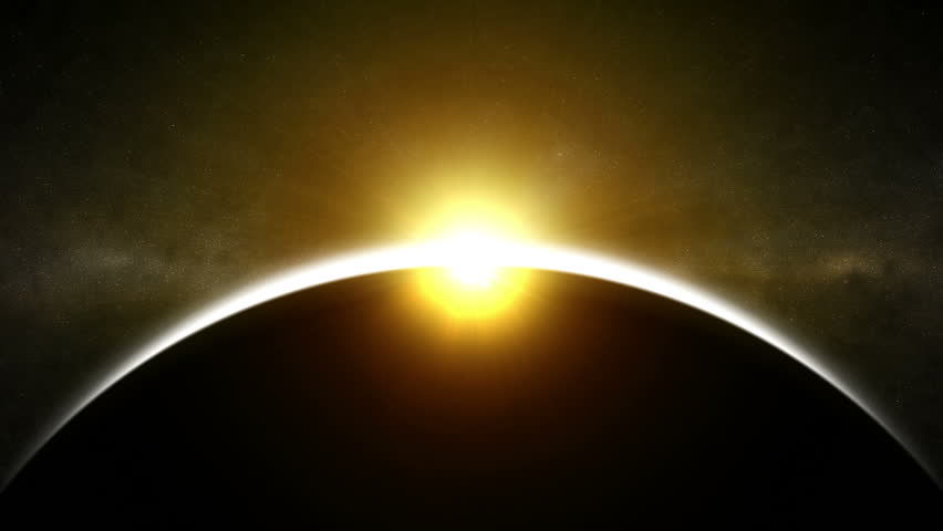 Top view solar eclipse