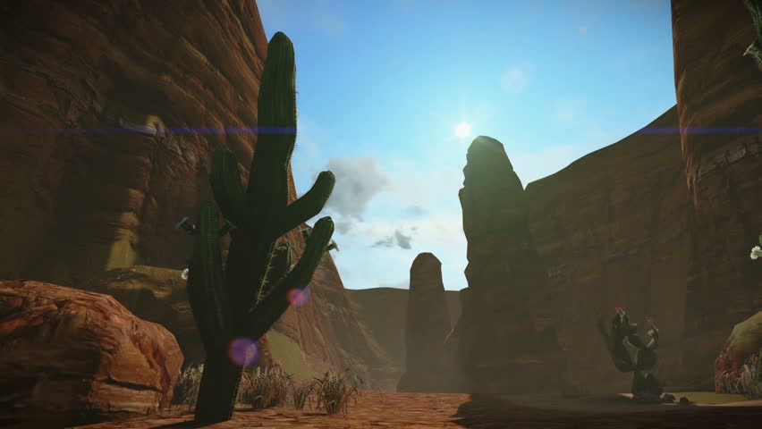Scene in the desert mountains