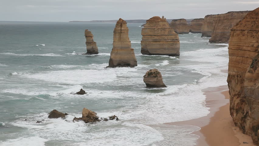 The famous 12 Apostles on the Great Ocean Road 