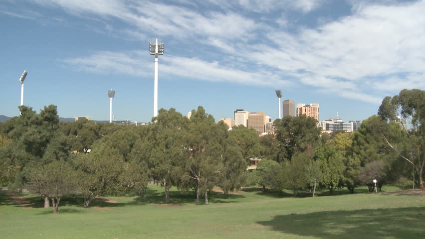 Adelaide Cityscape Skyline view in the park