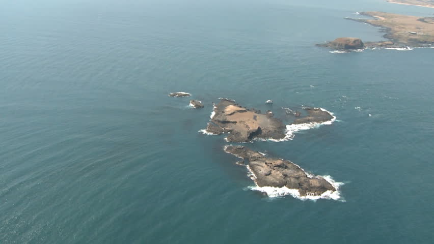 Aerial of an small Island at the coast of south Australia