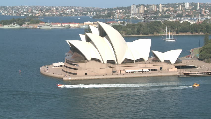SYDNEY, AUSTRALIA, MAR 22, 2009: Aerial view Sydney Opera House at daytime with