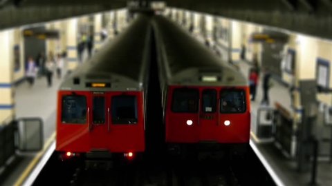 London Underground Trains Tilt Shift