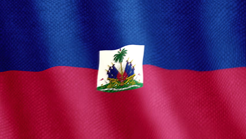 Haitian flag waving animation