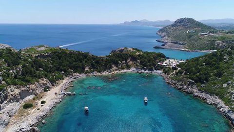 Aerial View Rhodes Greece Anthony Quinn Bay 