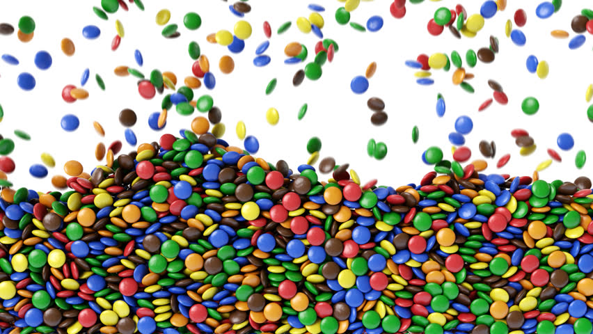 Colorful Candys Motion Falling Down Stock Footage Video (100% Royalty