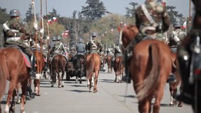 Mounted soldiers in a parade.
Santiago, Chile - Powered by Shutterstock - Get 15% off with code: PIKWIZARD15