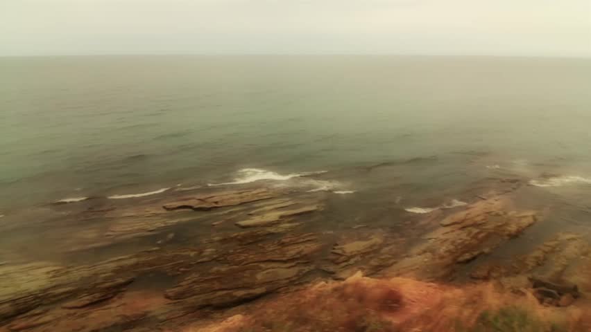 Beautiful cliffs along ocean coastline