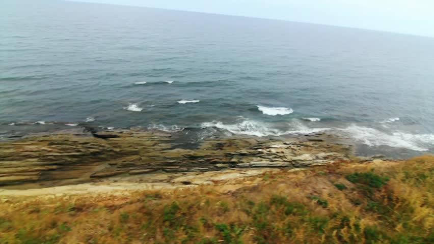 Beautiful cliffs along ocean coastline