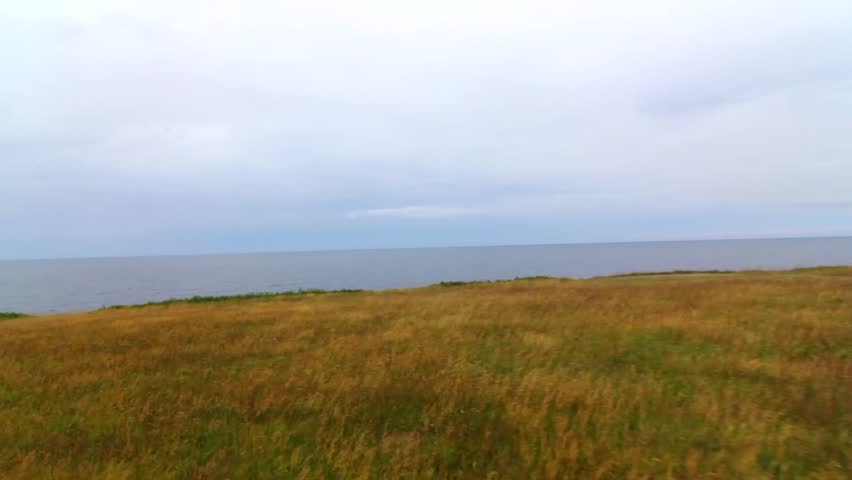 Beautiful view of ocean cliffs along the coastline