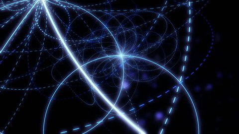 Higgs particles blue background loop