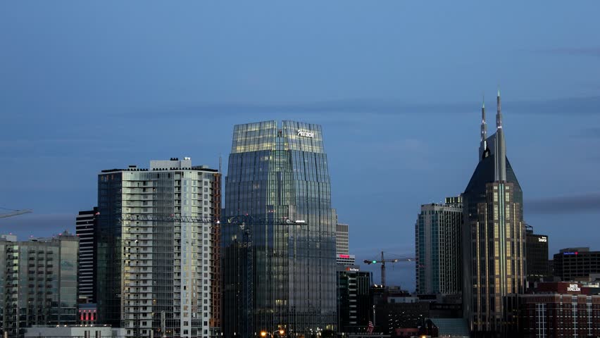 Nashville, Tennessee Skyline Morning Time-lapse