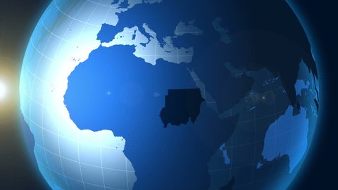 Rotating Globe Scrolling World Map Loop Stock Footage Video (100% ...