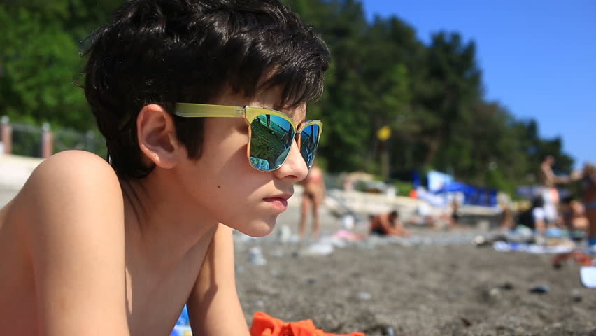boy wearing sunglasses