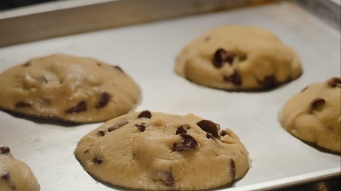 Chocolate chip cookies dough timelapse 