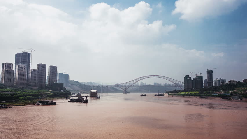 Yangtze River in chongqing,time lapse