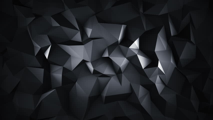 Black low poly surface. Semless loop abstract 3D render animation. 4k UHD (3840x2160) | Shutterstock HD Video #27810268