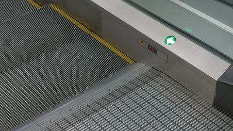 empty moving escalator,  mechanic electric Stair