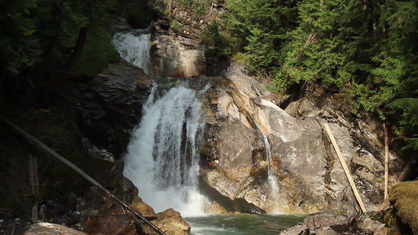 Waterfalls on Crazy Creek, British Columbia, Canada