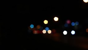 blurred street night with bokeh.